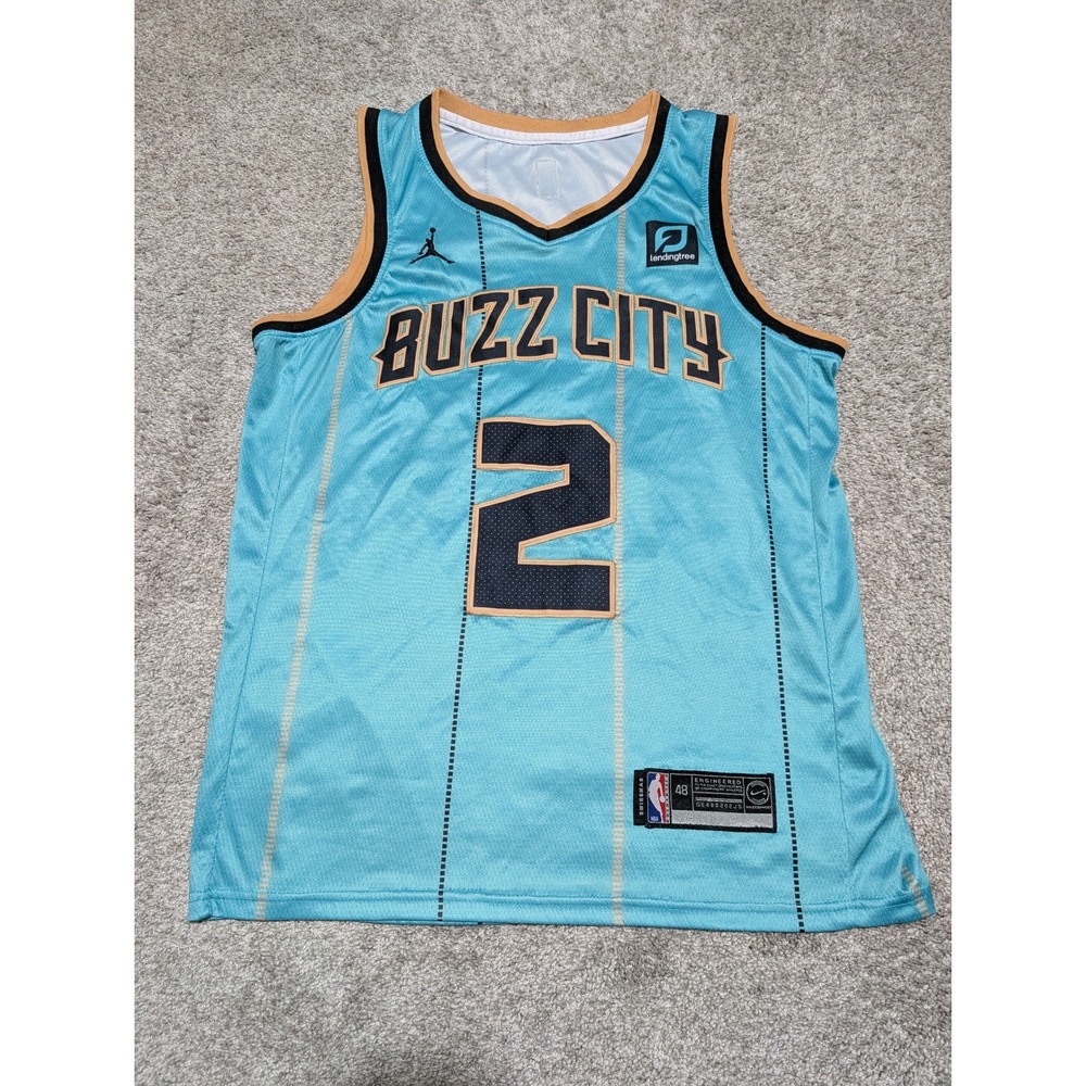 Jordan Brand Jersey Mens 48 Teal LaMelo Ball Charlotte Hornets Buzz City Edition